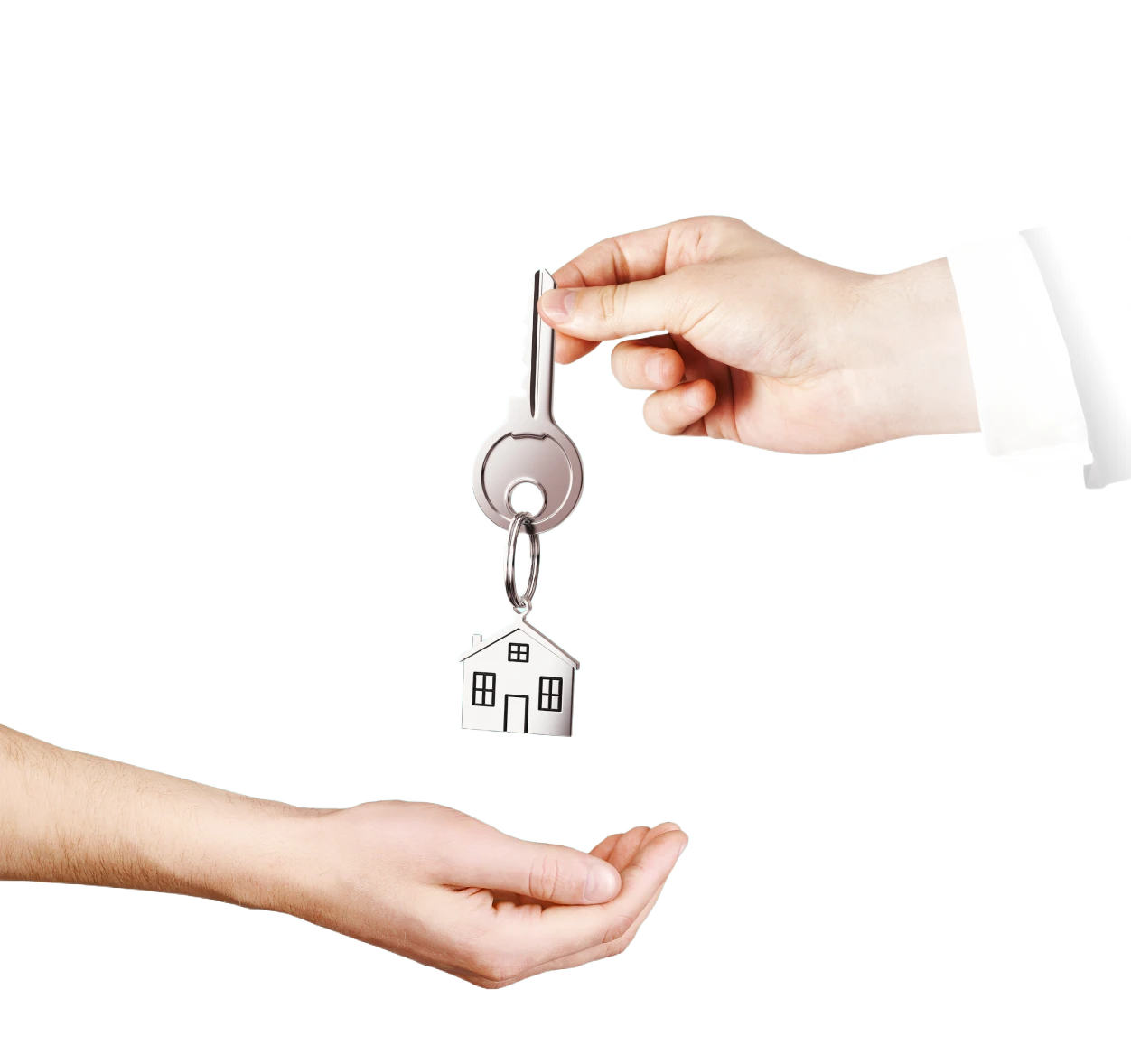 Manos entregando llaves